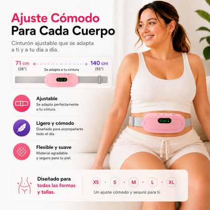 Cinturón Térmico Inteligente – Calor y Masaje para Cólicos, Espalda y Abdomen